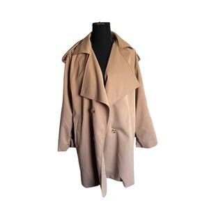 Dazy Khaki Trench Coat Jacket - Small